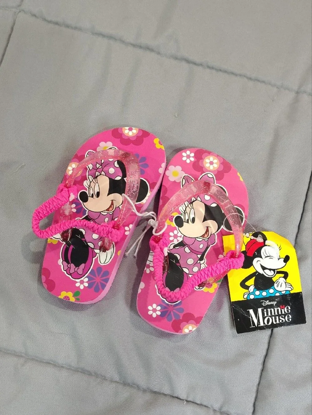 Pink Floral Girls' Flip Flops